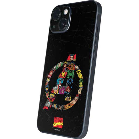 Marvel Classic Comics Avengers Logo iPhone 14 Plus Skin